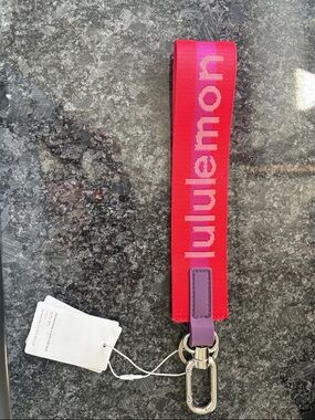 lululemon athletica Pink and Purple Key Strap Wristlet